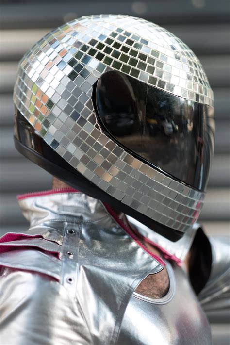 Disco Helmet 2020 Glamourous Disco Ball Mirror Tile Motorcycle Helmet For Burning Man Festivals