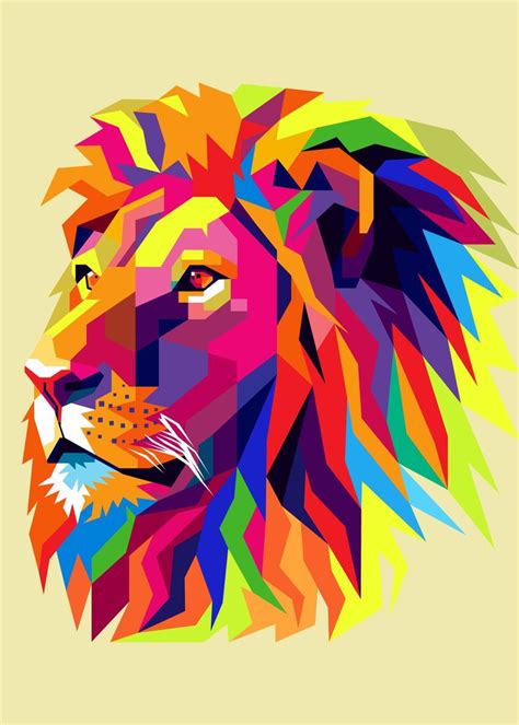 Lion King Metal Poster Print Cholik Hamka Displate Lion King