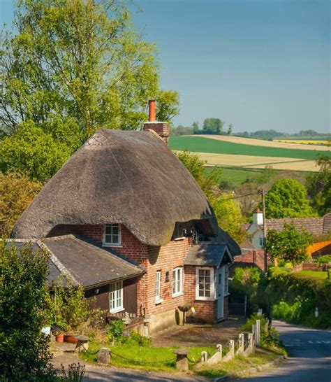 Pitton Wiltshire England Thatched Cottage English Cottage English