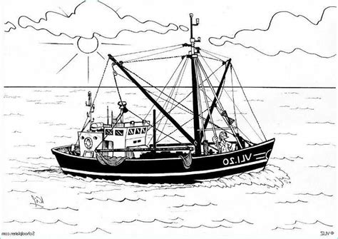 9 Unique De Bateau De Peche Dessin Photos  Coloriage  Coloriage