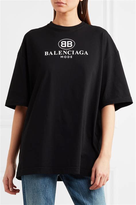 The house of balenciaga a fashion house founded by. Lyst - Balenciaga Oversized Printed Cotton-jersey T-shirt ...