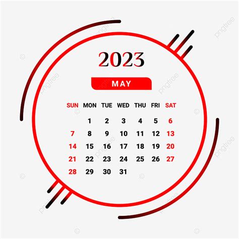 Gambar Kalender Bulan Mei 2023 Merah Dan Hitam Kalender Bulanan 2023
