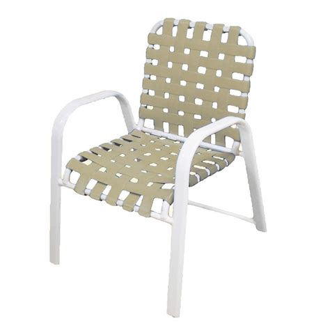 Marco Island White Commercial Grade Aluminum Patio Dining Chair With