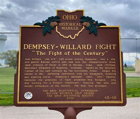 Dempsey Willard Fight Historical Marker