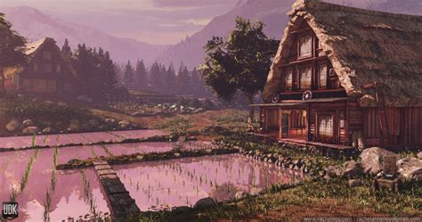 Artstation Japanese Farming Village Udk