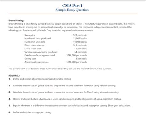 Cma Exam Essay Questions Complete Guide To Ace Cma Essays