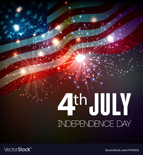 Fireworks Background For 4th Of July Royalty Free Vector