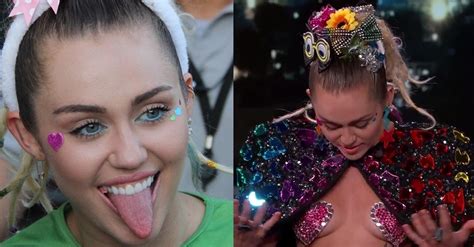 Miley Cyrus Shocks Jimmy Kimmel In Pink Heart Shaped Nipple Pasties
