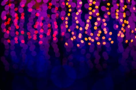 Free Abstract Background Of Blurred Lights With Bokeh Effect Stock