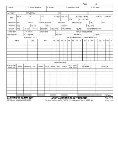 Da Form 2407 Pdf Printable