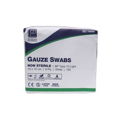 Gauze Swabs 10 X 10cm X 100 Non Sterile Hibernia Medical