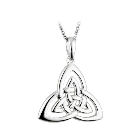 Silver Trinity Knot Necklace Solvar Irish Jewellery