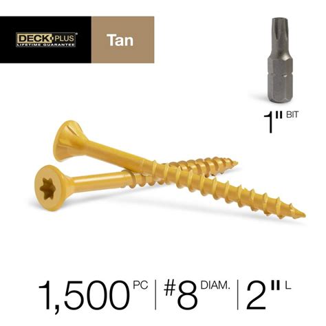 Deck Plus 8 X 2 In Wood To Wood Deck Screws 1500 Per Box In The Deck