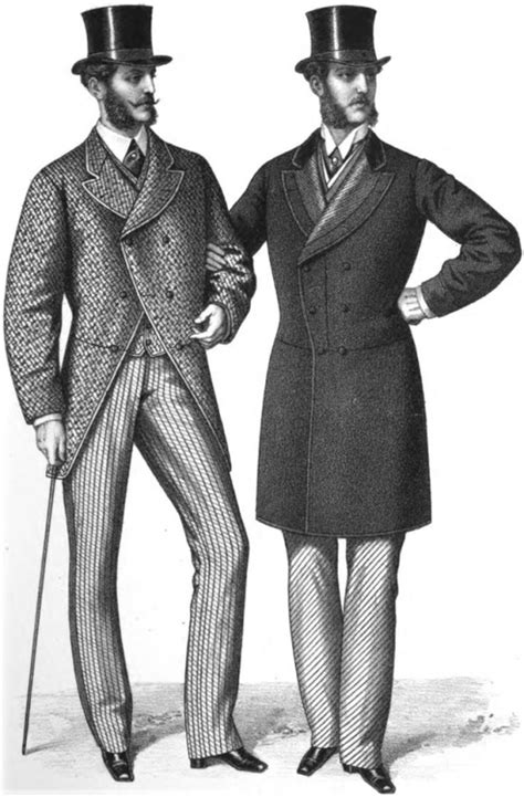Late 1830s The Gentleman On The Right Wears A Frock The One On The