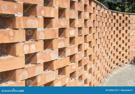 Curved Brick Wall Pattern Stock Photo Image 43962722