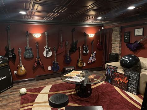 Building A Man Cave In The Basement How To Display My Guitars Page