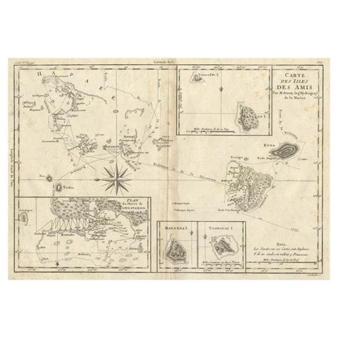 Antique Engraved Map Of The Friendly Islands Or Tonga Ca1785 For Sale