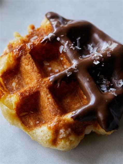 Salted Chocolate Dipped Liege Waffles Recipe Salted Chocolate