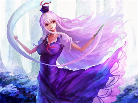 Wallpaper Illustration Anime Girls Purple Hair Touhou
