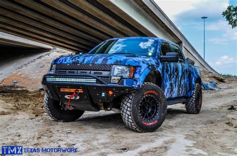 Texas Motorworx Built This Custom Ford Raptor With A Cool Blue Digital