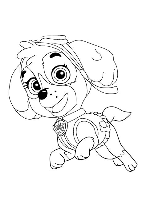 Paw Patrol Skye coloring sheet | Paw patrol coloring, Paw patrol