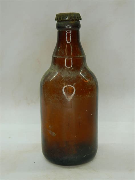 Aa5062 Vintage Brown Glass Beer Bottle W Original Cap ‘great
