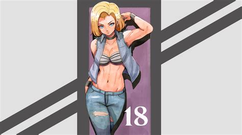 Hintergrundbilder Dragon Ball Z Dragon Ball Android 18 Anime Mädchen 1920x1080