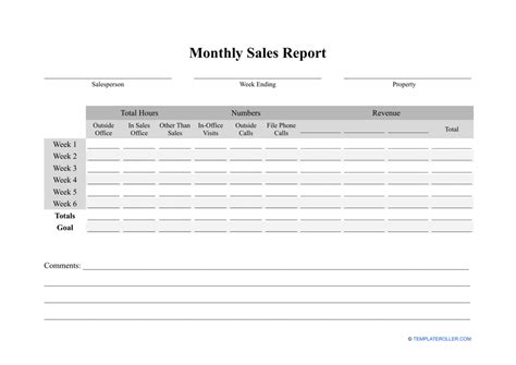 Monthly Sales Report Template Fill Out Sign Online And Download Pdf
