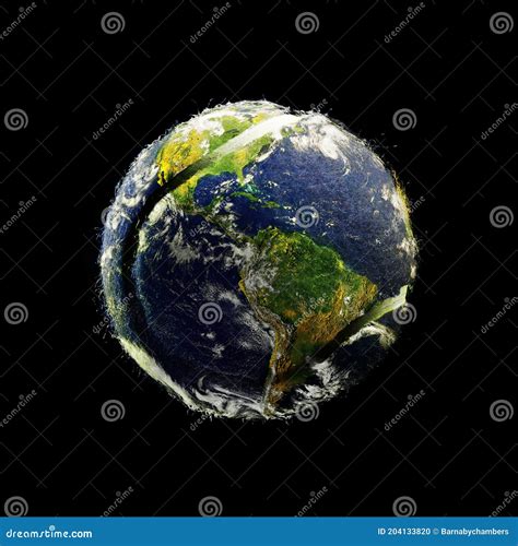 Planet Earth As A Tennis Ball Original Image Of Earth Supplied By Nasa