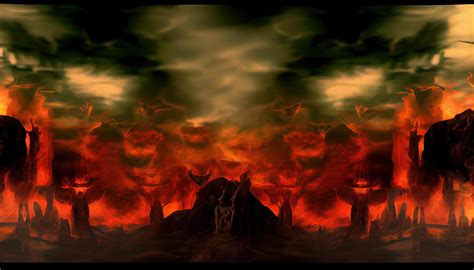 Abstract Panoramic Background With Hell Landscape Wallpaper 22575022