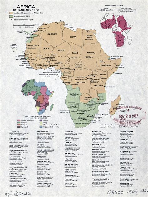 Large Detailed Political Map Of Africa With Relief Ma