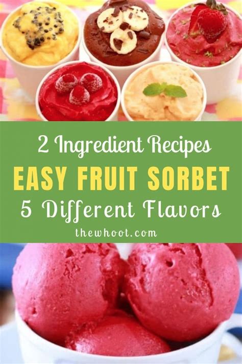 Easy Fruit Sorbet Only 2 Ingredients Video The Whoot Fruit Sorbet
