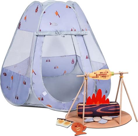 Tumama Kids Camping Set With Tent Kids Pop Up Play Tentpretend Play