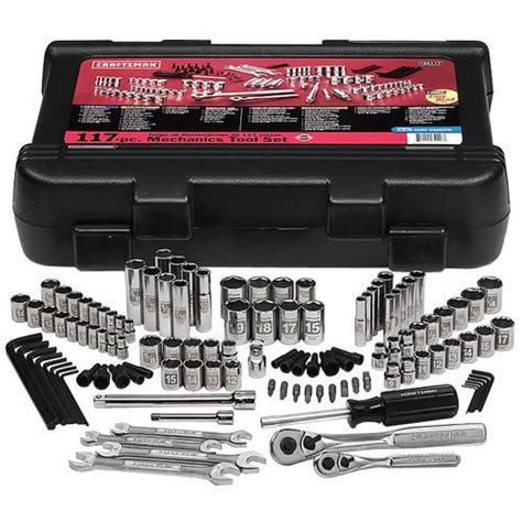 Craftsman 117 Pc Mechanics Tool Set With Easy To Read Sockets Shop