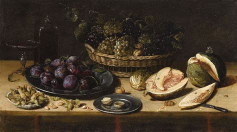 Still Life With Plums Hazelnuts Grapes And Melons Kunsthaus