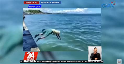 88 year old lola goes viral after fearlessly diving at ormoc pier gma news online