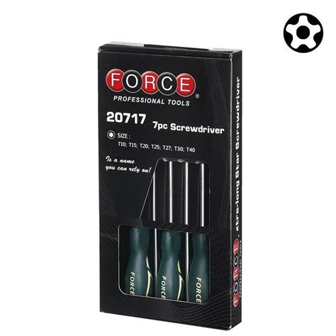 Force 20717 Torx 5 Stern TS Profil Schraubendreher Satz 7 Tlg