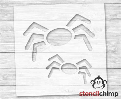 Spider Stencil Two Sizes In One Stencil Halloween Stencil Etsy
