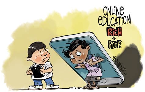 Online Education Rich Vs Poor Toons Mag