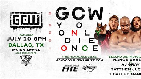 Gcw You Only Die Once Results 710 Nick Gage Pulled Alex Colon