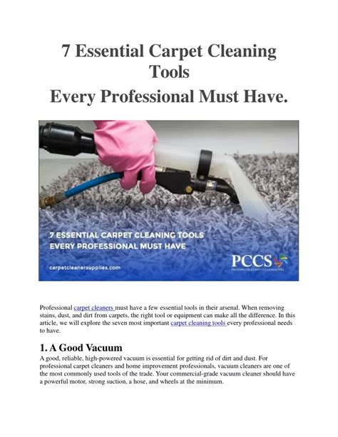 Ppt 7 Essential Carpet Cleaning Tools You Must Have Powerpoint