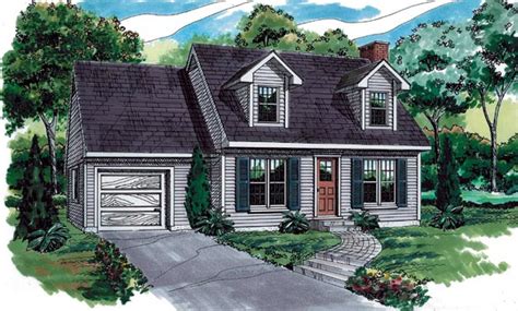 House Plan 55190 Cape Cod Style With 1243 Sq Ft 3 Bed 1 Bath 1