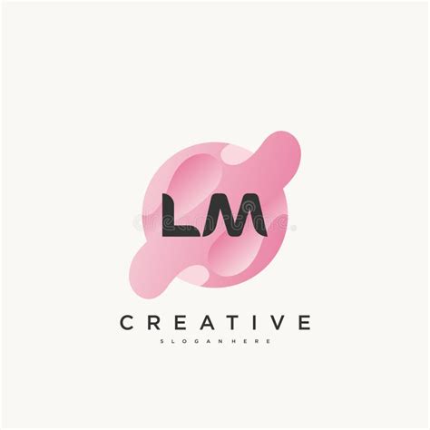Lm Initial Letter Colorful Logo Icon Design Template Elements Vector