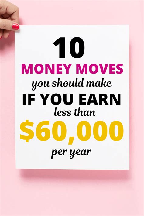 10 Money Moves You Need To Make If You Earn Less Than 60000yr