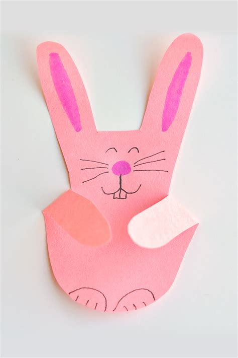 Handprint Bunnies Paper Handprint Bunny Craft Easter Paper Crafts