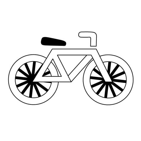 Easy Bicycle coloring page - Download, Print or Color Online for Free