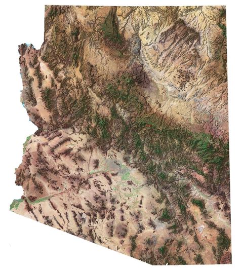 Arizona State Map Places And Landmarks Gis Geography