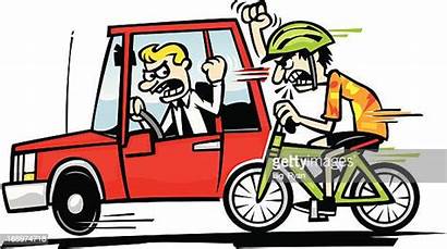 Driver Cyclist Rage Road Clip Illustrations Cartoons