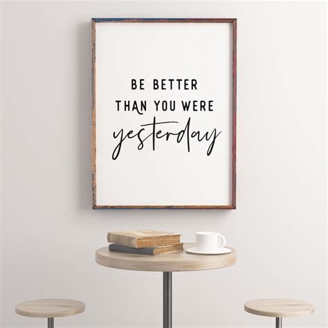Dorm Room Decor Be Better Than You Were Yesterday Printable Etsy