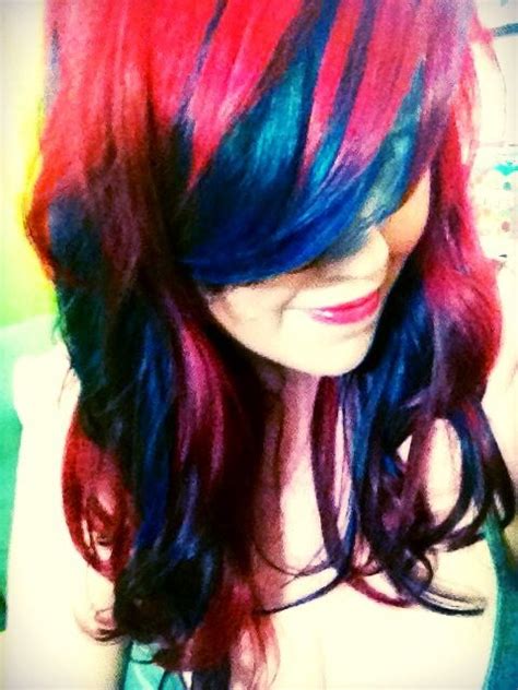 19 Best Images About Red And Blue Hair On Pinterest